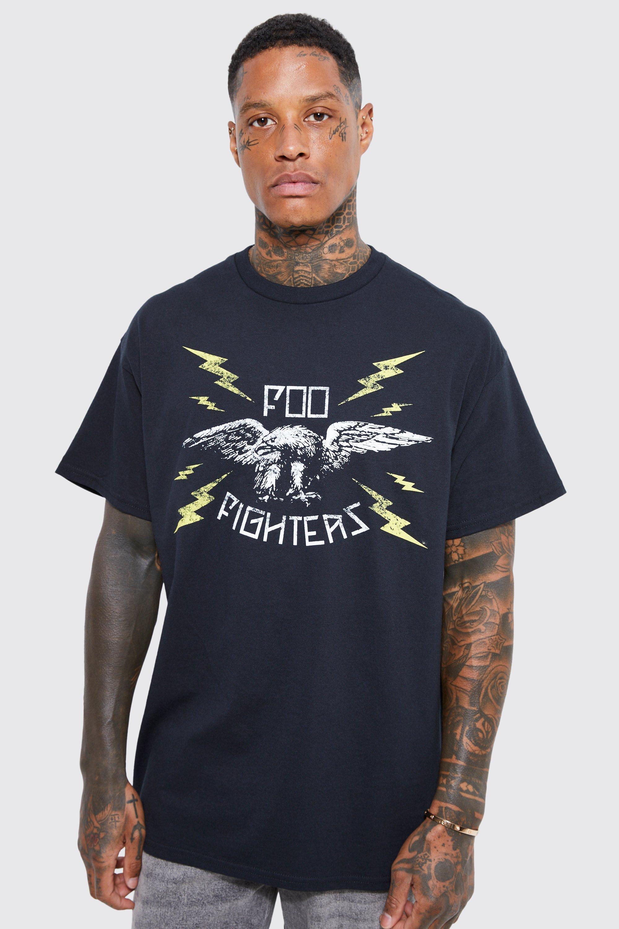 BoohooMAN Oversized Foo Fighters License T-shirt in Blue for Men | Lyst