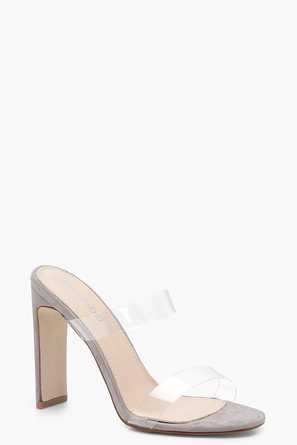 boohoo transparent heels