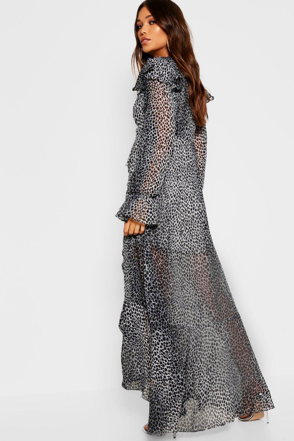 boohoo grey maxi dress