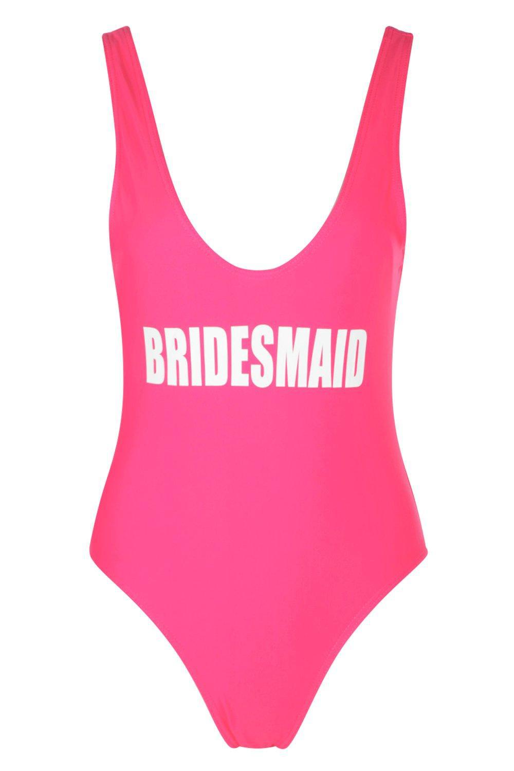 bridesmaid slogan swimsuit