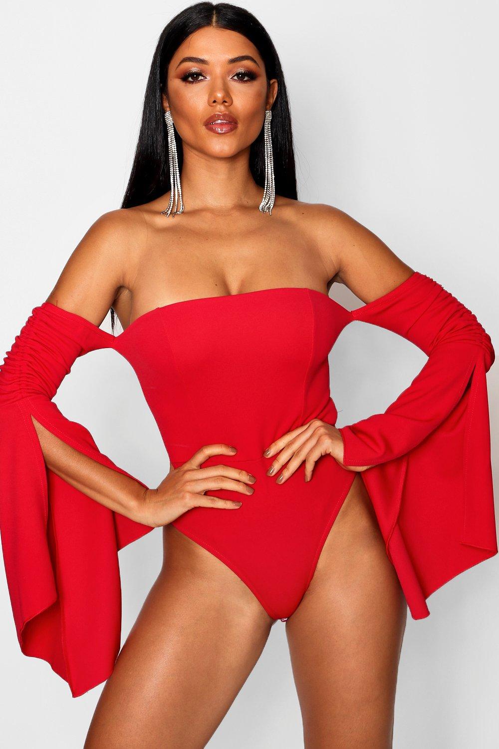 flare sleeve bodysuit