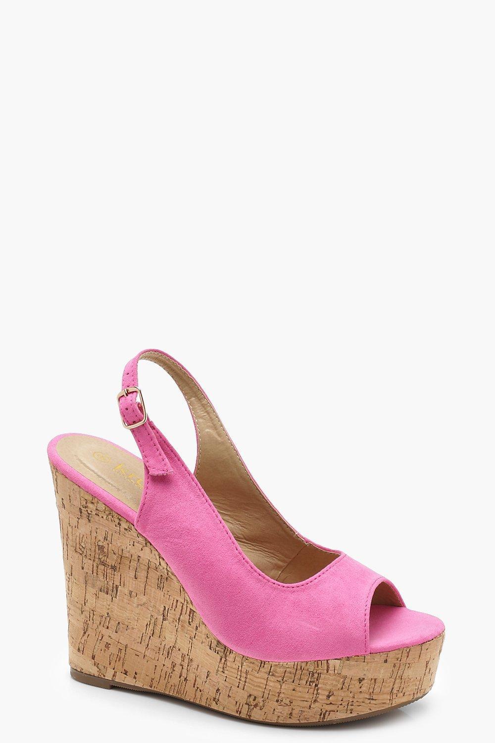 pink cork wedges