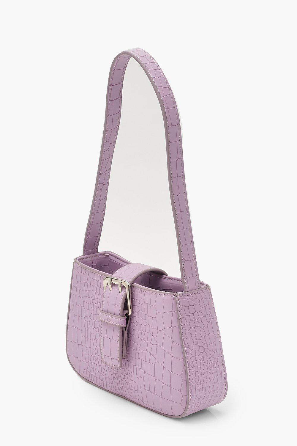 lilac croc bag