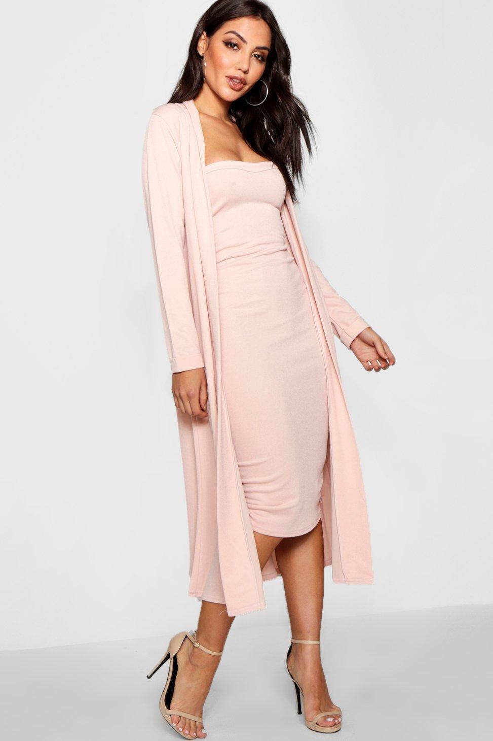 blush bandeau dress
