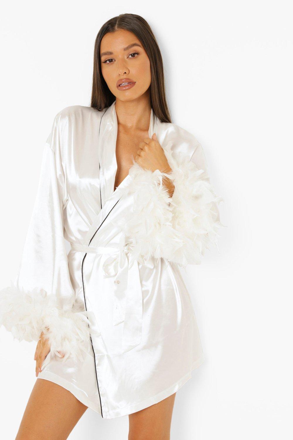 boohoo bride robe