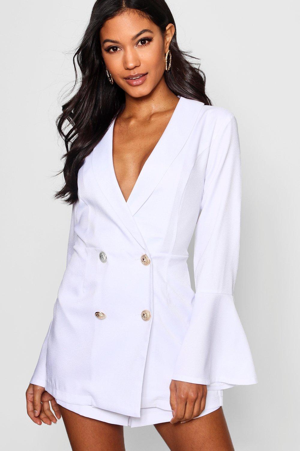 boohoo white playsuit