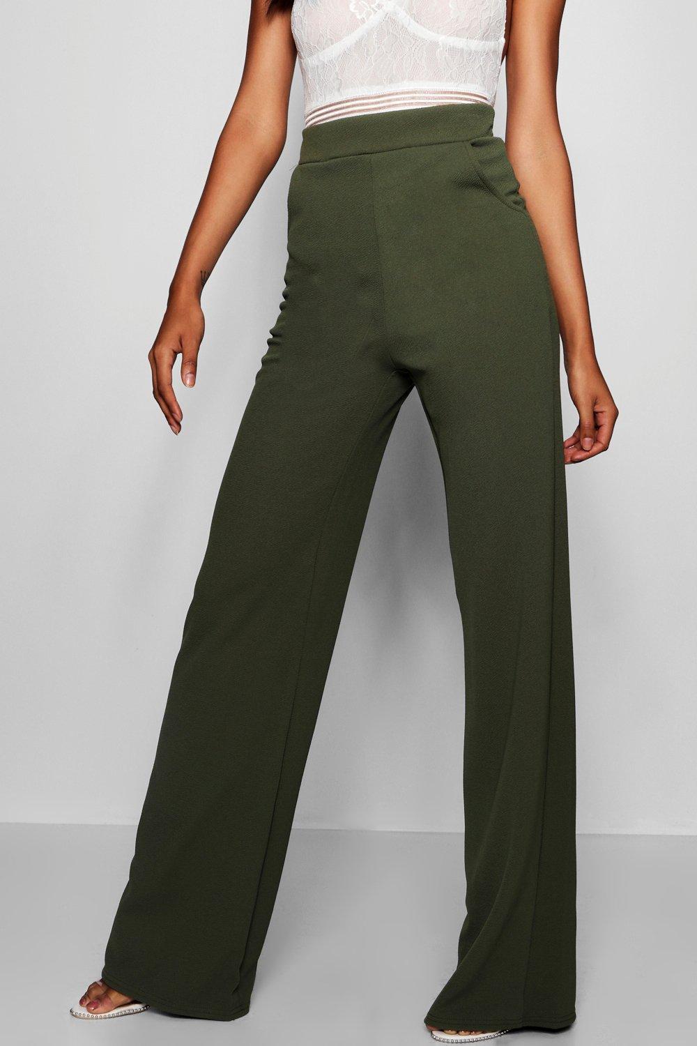 Boohoo Tall Hose Mit Hohem Beinansatz in Green - Lyst