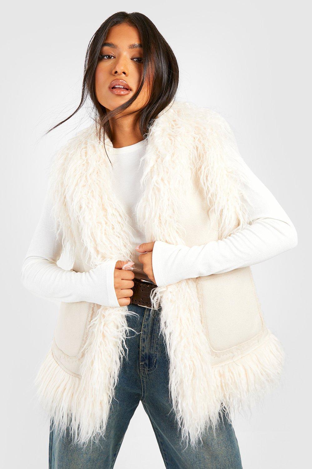 Chalecos de pelo sintetico new arrivals