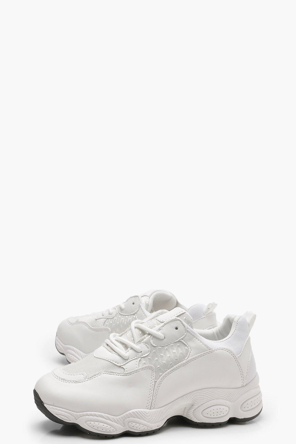 white trainers chunky sole