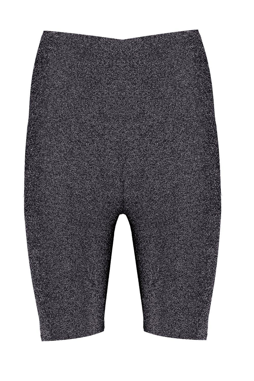 black sparkly cycling shorts
