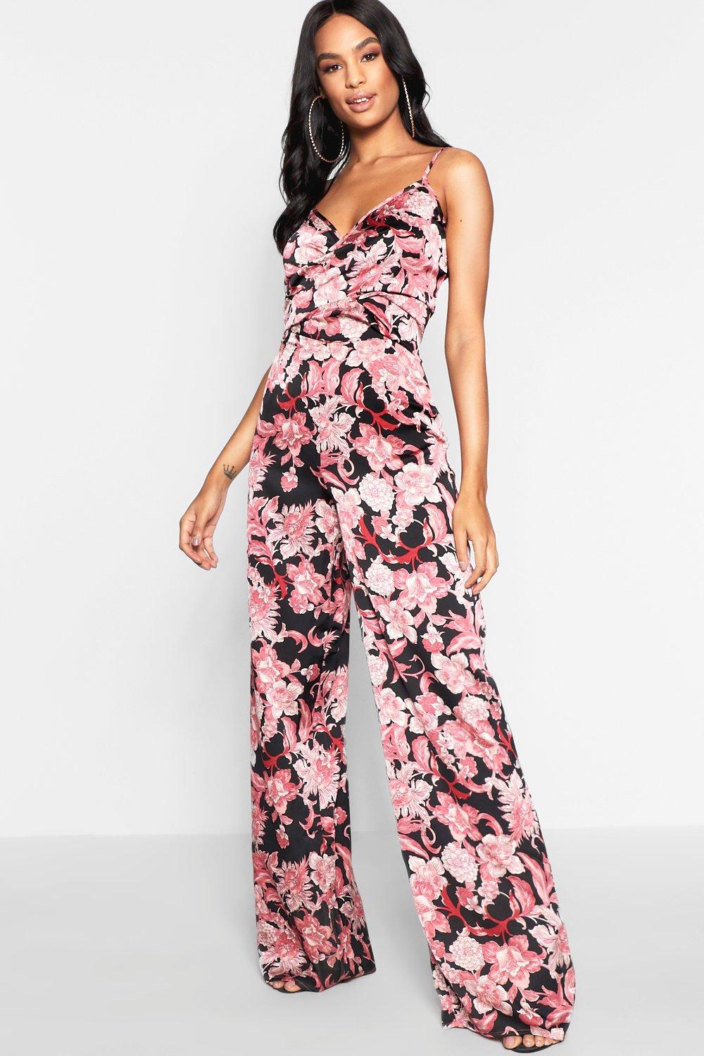 boohoo floral jumpsuit