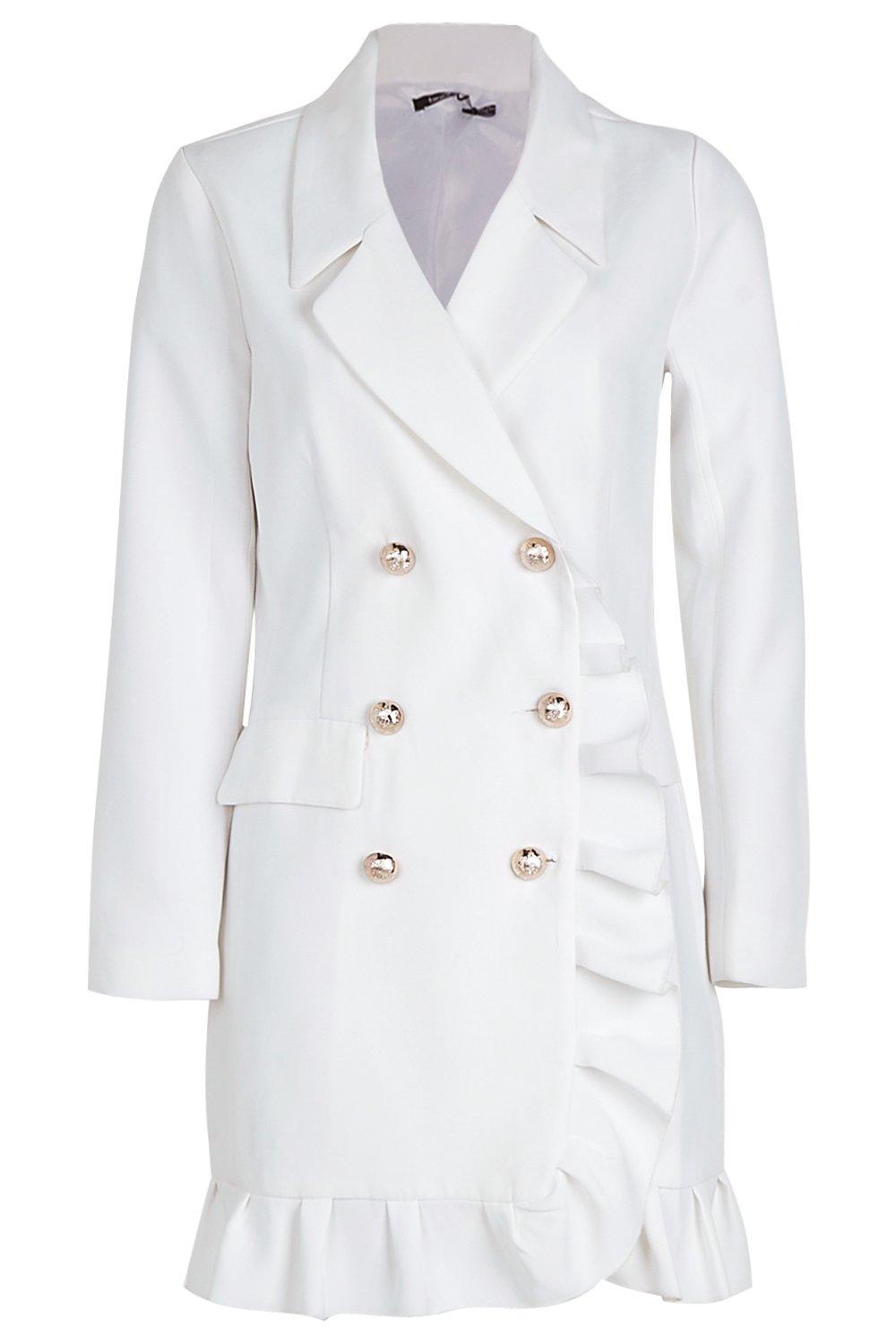 ruffle blazer dress