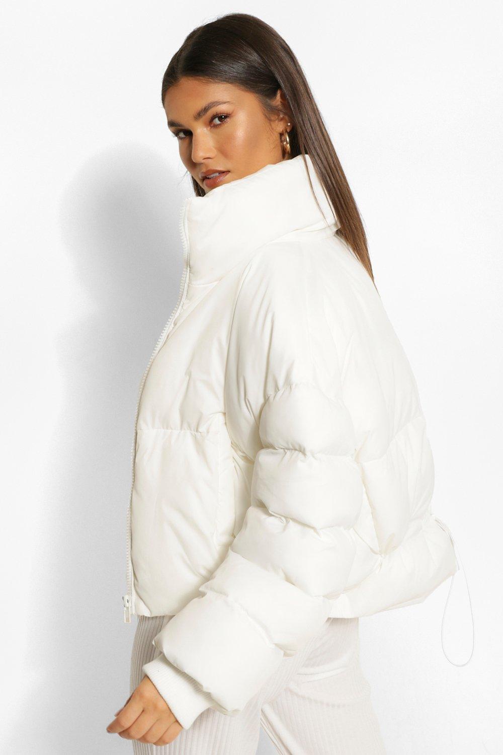 boohoo shiny puffer jacket