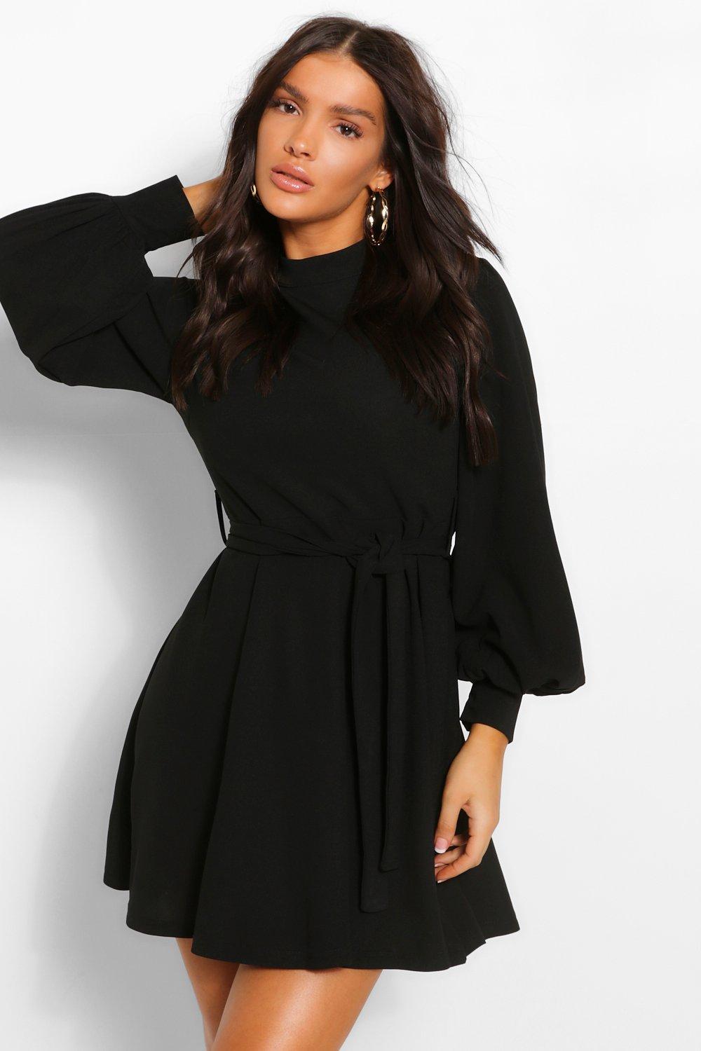 turtle neck skater dress