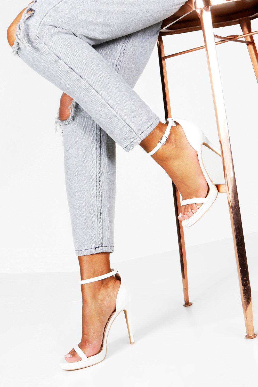 boohoo white heels