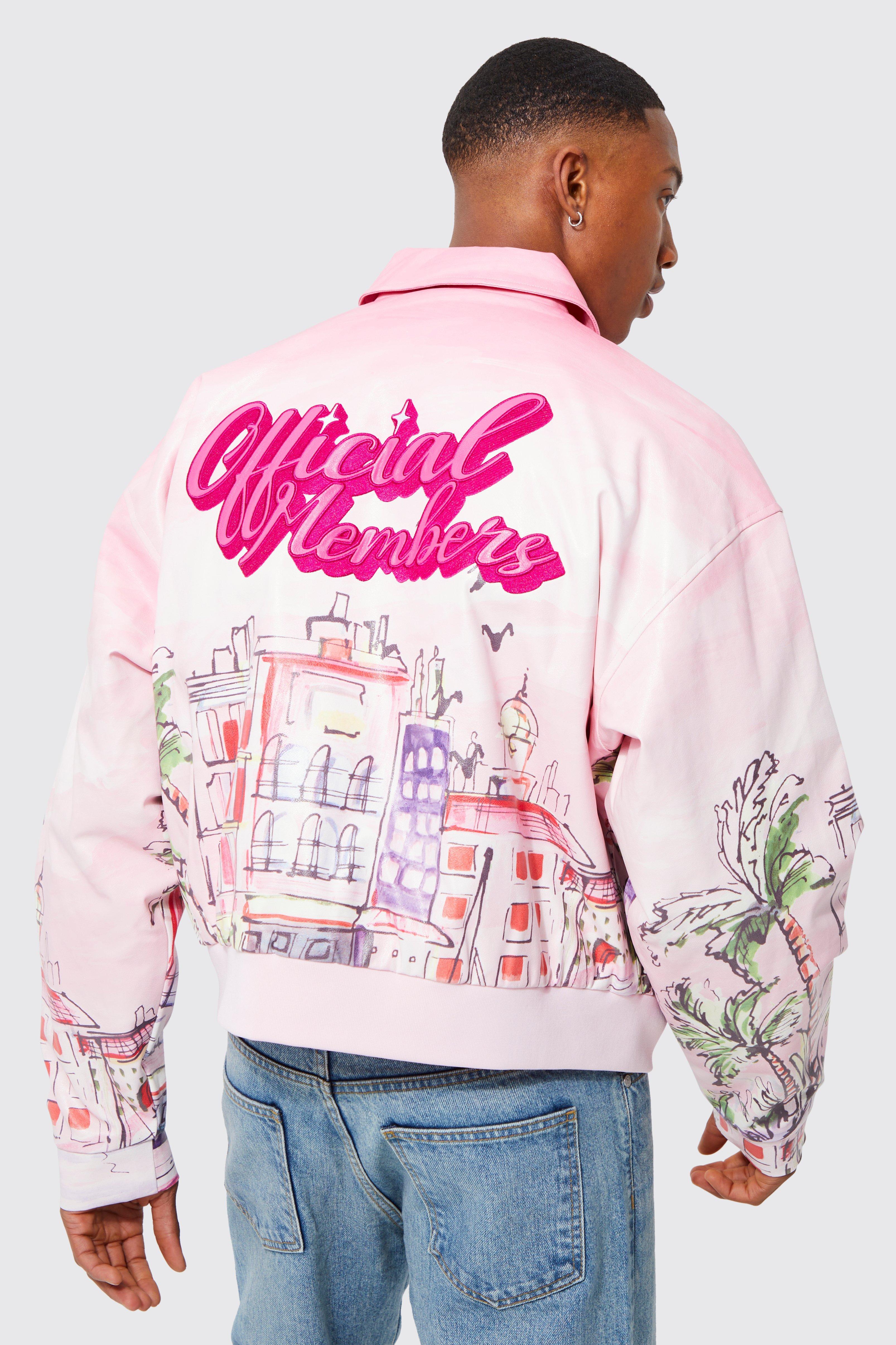 boohooman pink jacket