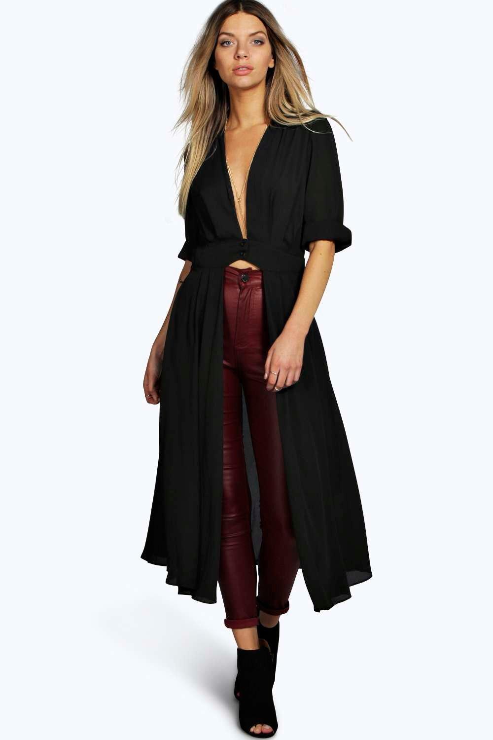 split maxi shirt