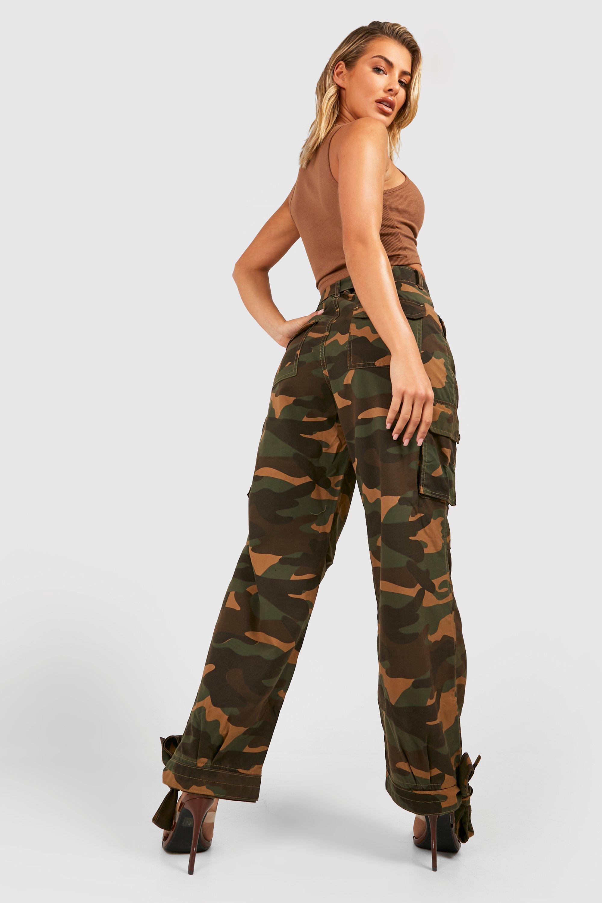 Men Cargo Trousers Pants Army Military Camo Print SG500 - Camo Khaki