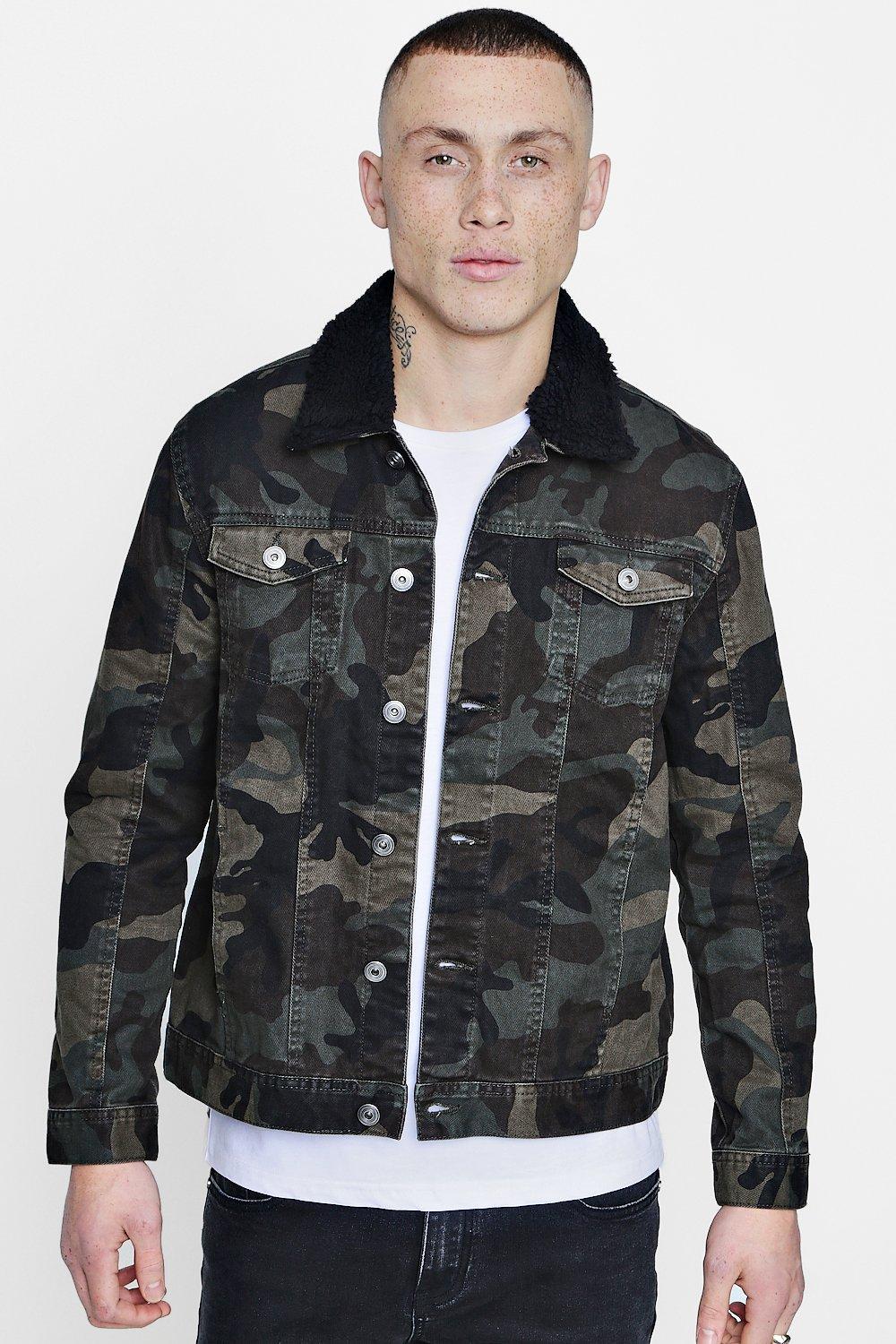 black camo jean jacket