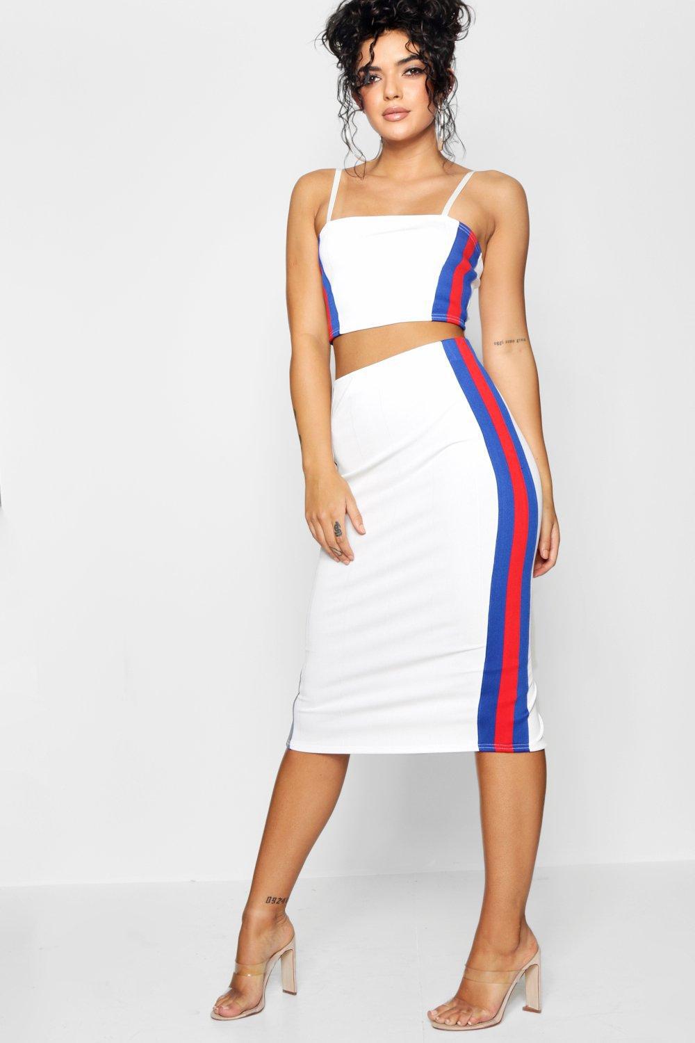 white bodycon co ord