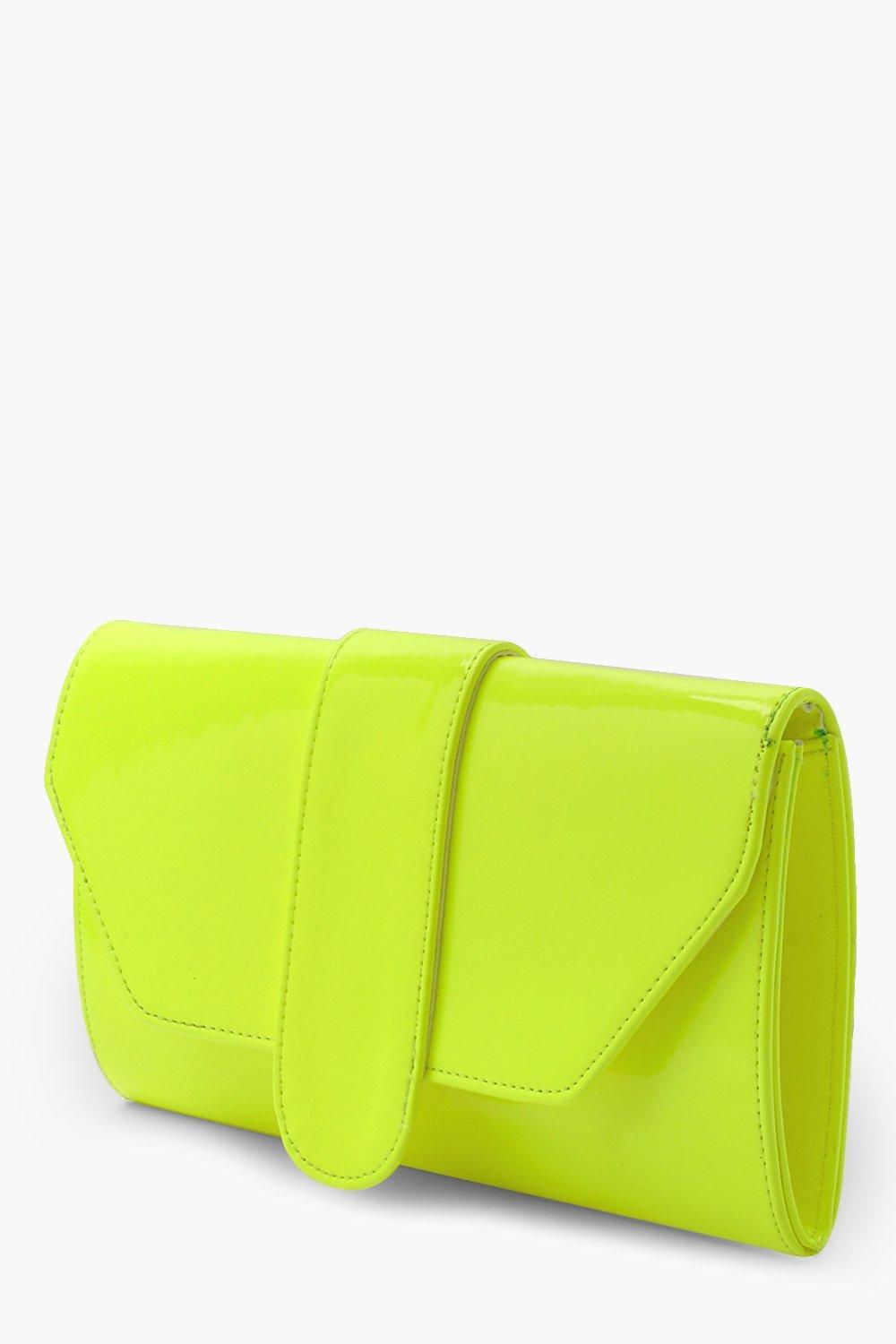 neon lime clutch bag