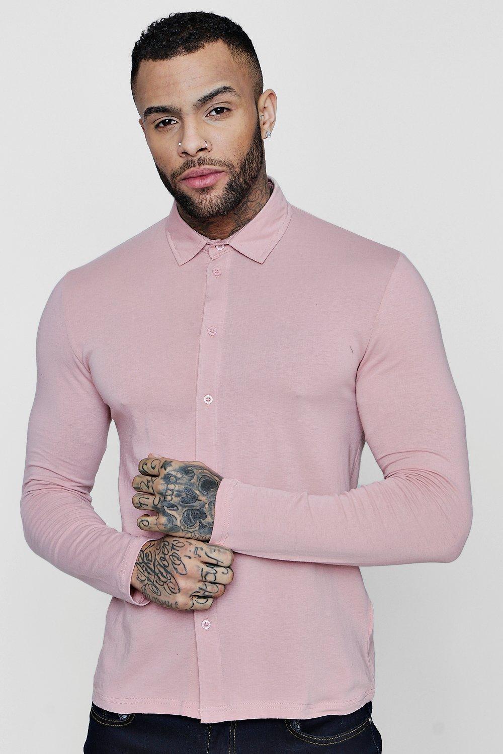 muscle fit jersey shirt