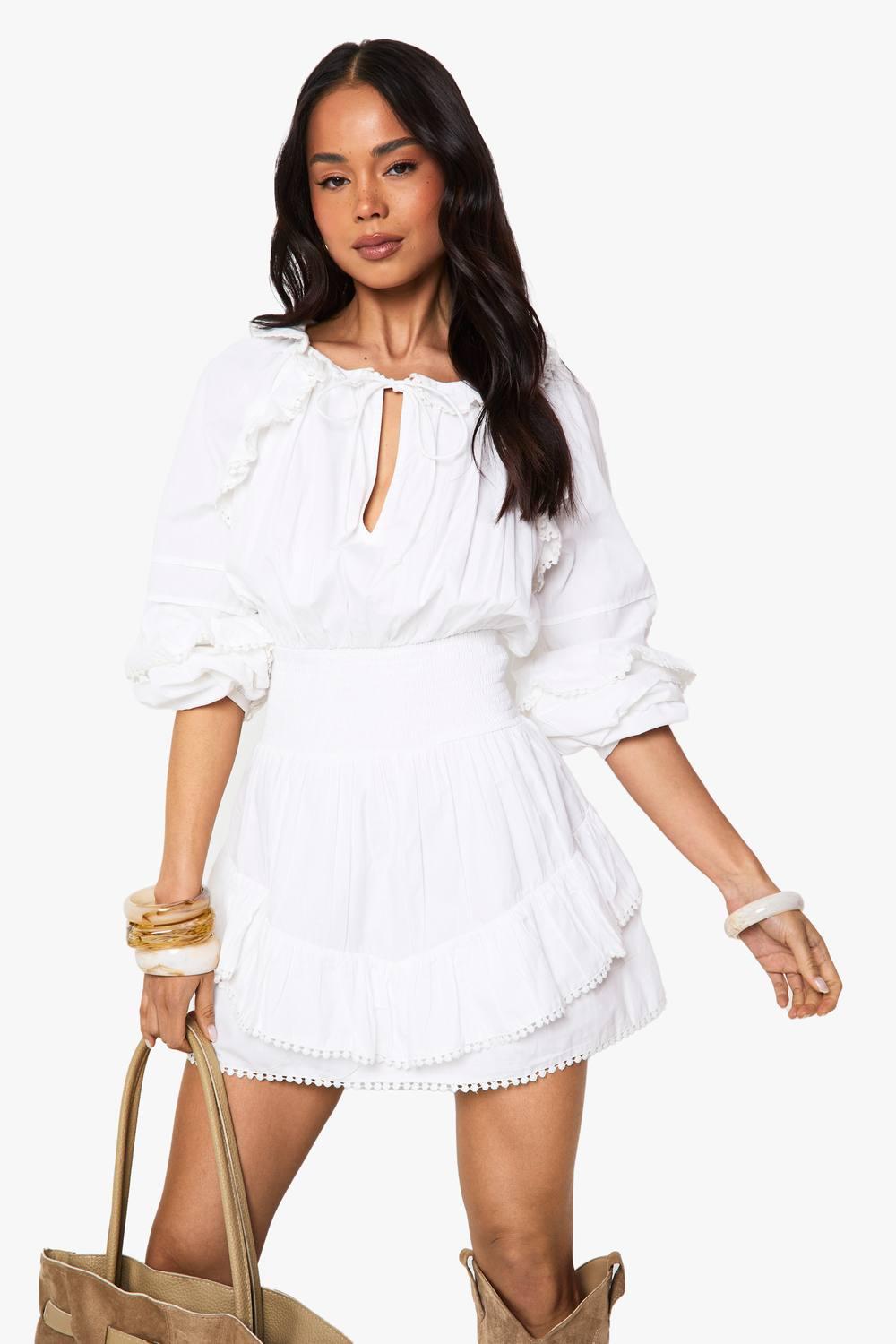Designer White Long Sleeve Skater Dresses for Women - Up to 85% off | Lyst Designer White Long Sleeve Skater Dresses for Women - Up to 85% off | Lyst