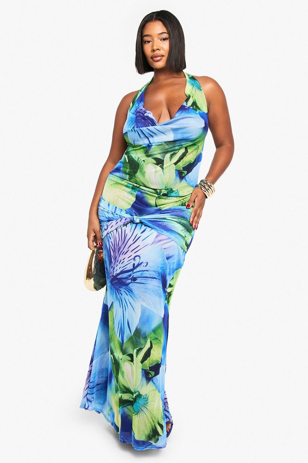 colorful tiered maxi dress Annabelle Floral Blockprint Maxi Dress