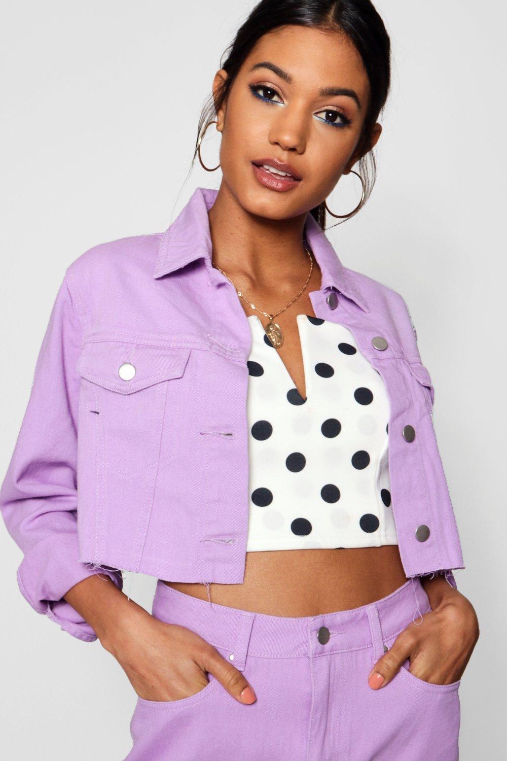 lilac cropped jacket