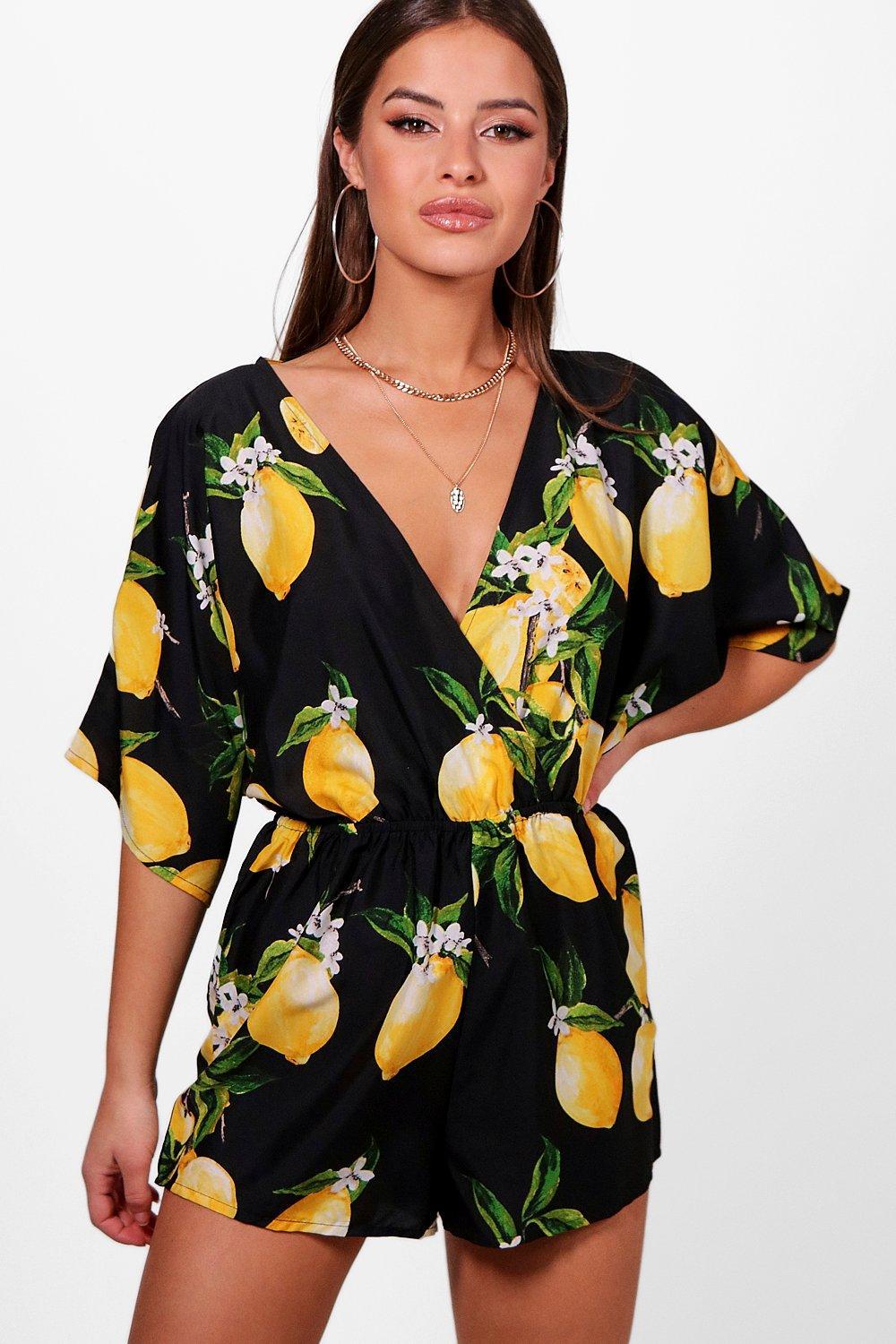 boohoo black playsuit