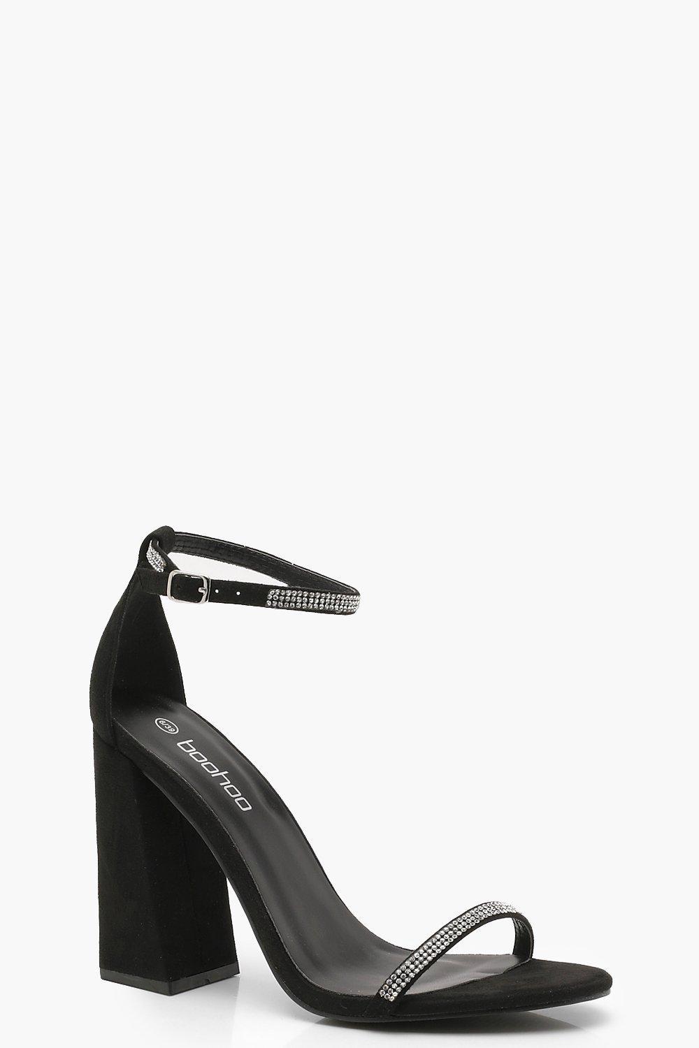 diamante strap heels