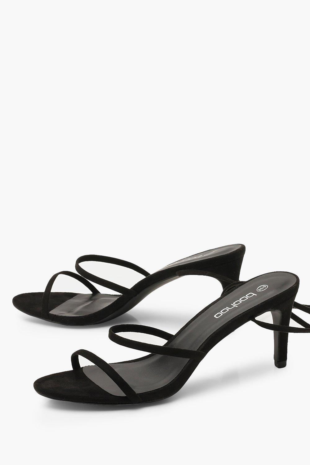 black strappy sandals low heel