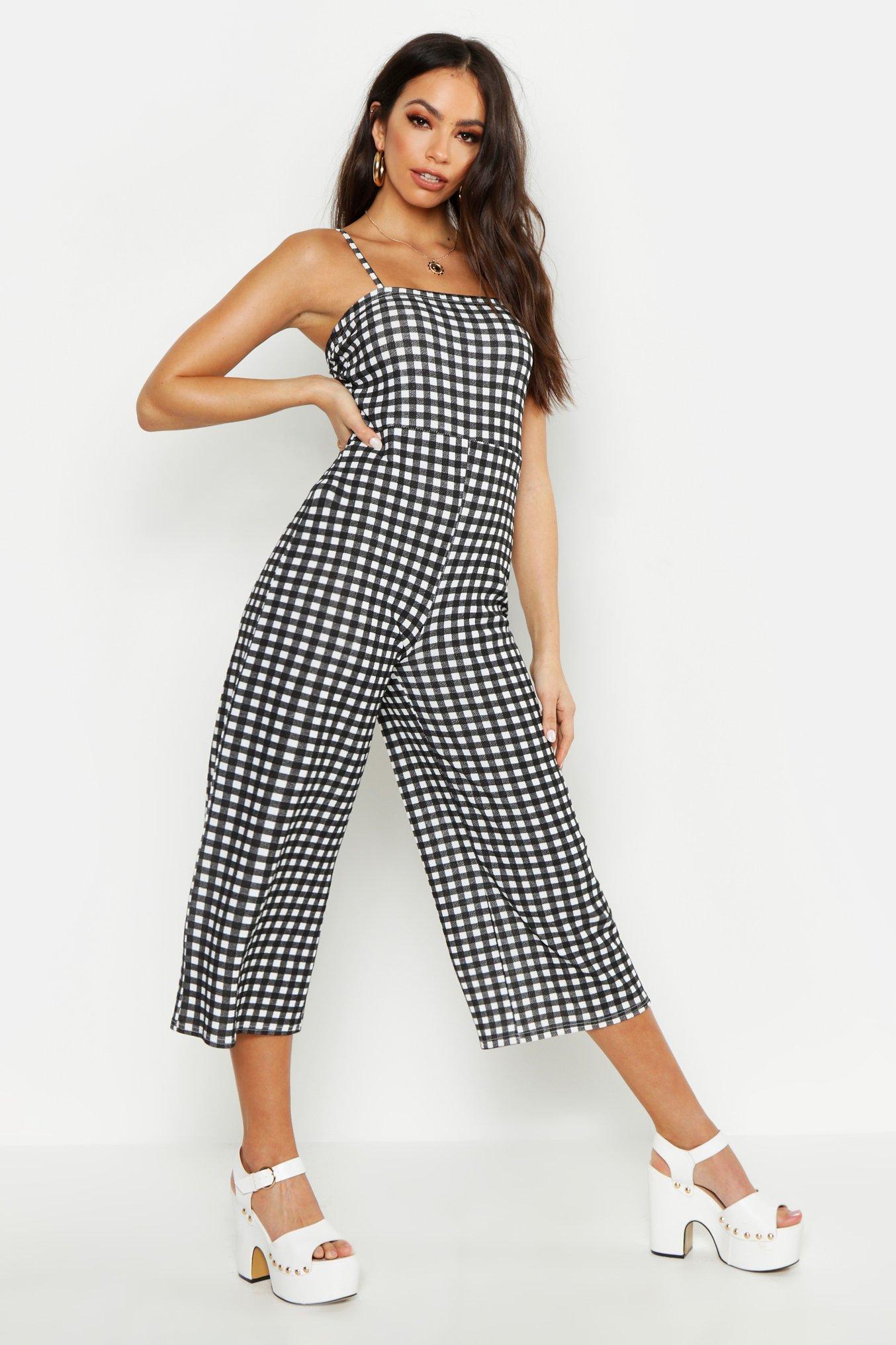 square neck culotte jumpsuit