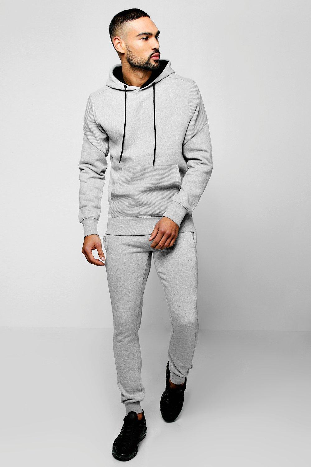 grey hooded tracksuit
