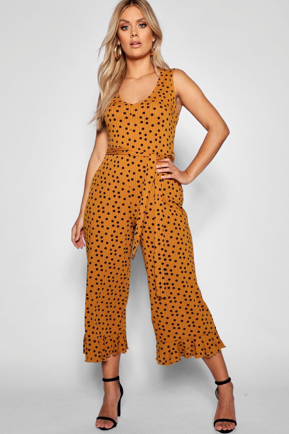 spotty culotte jumpsuit