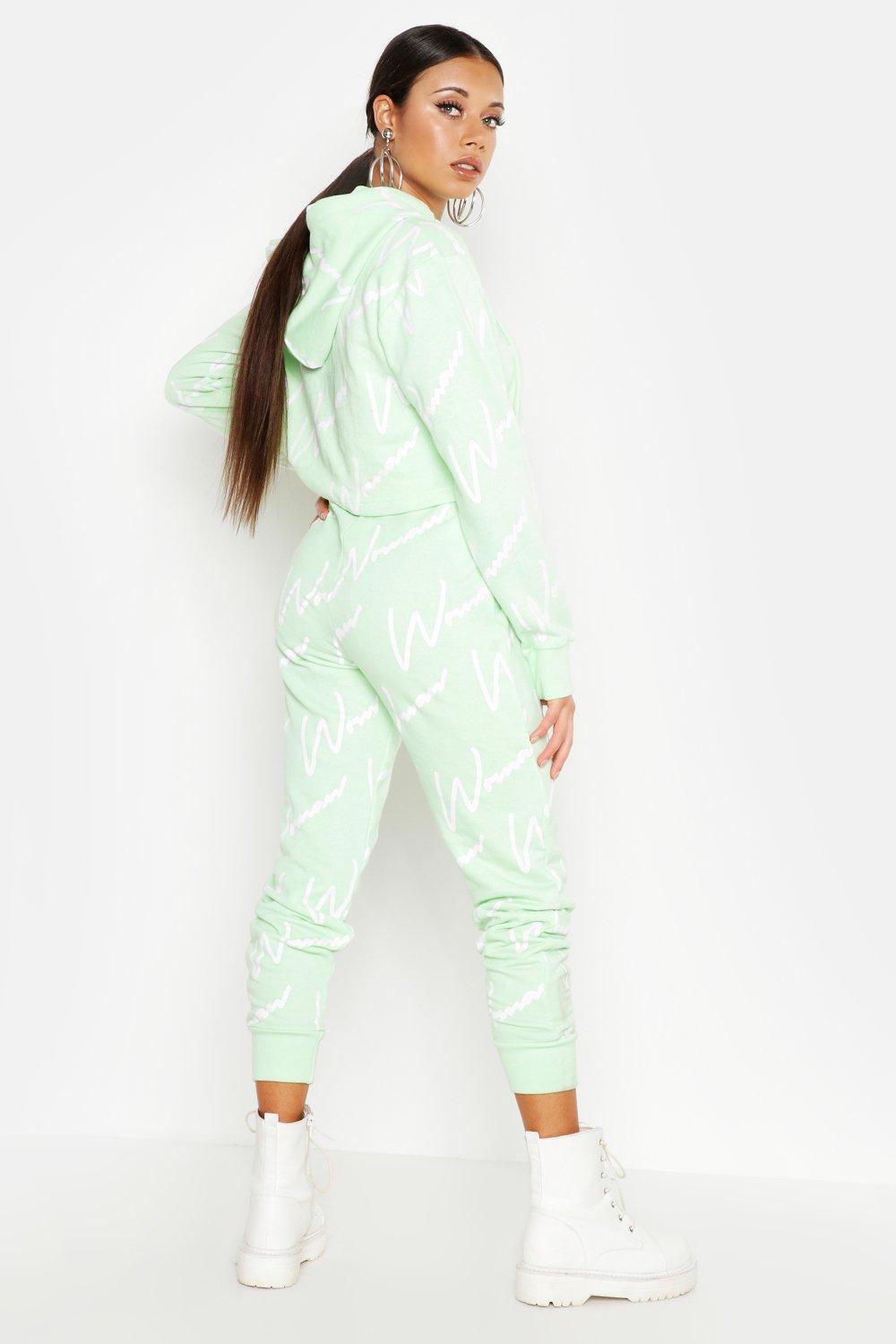 women all over print tracksuit