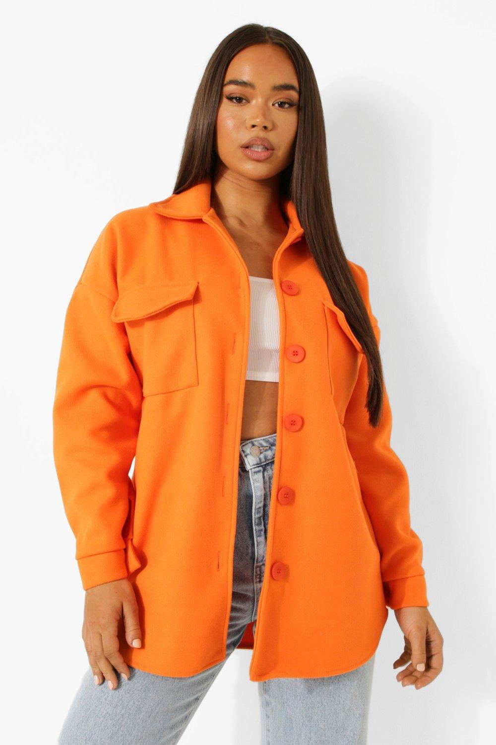 orange oversized coat