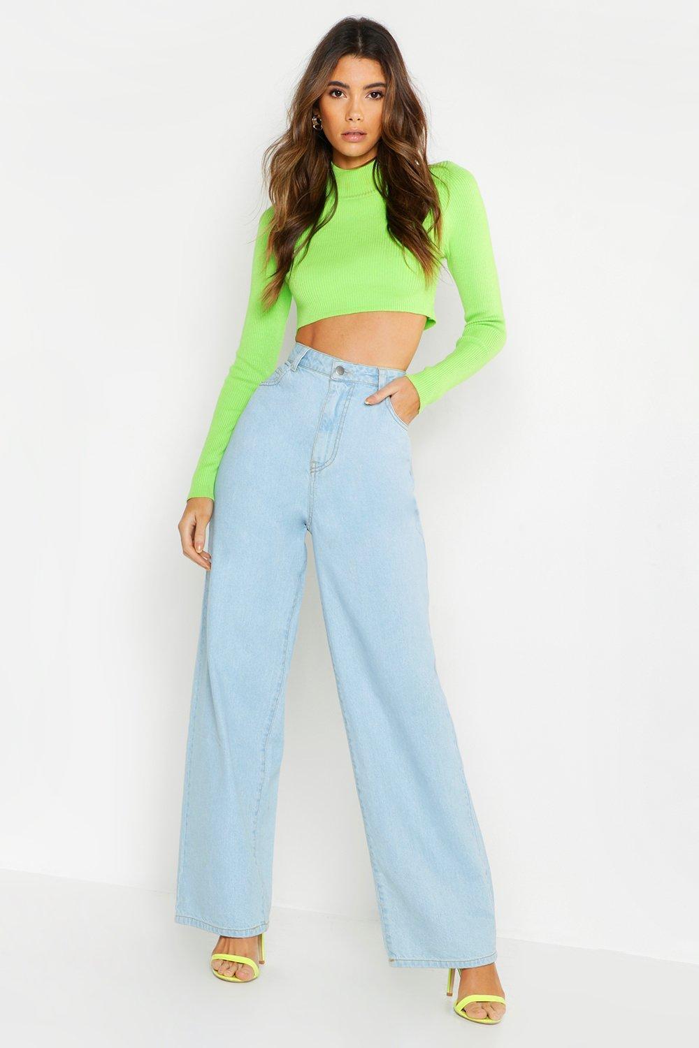 boohoo wide leg jeans