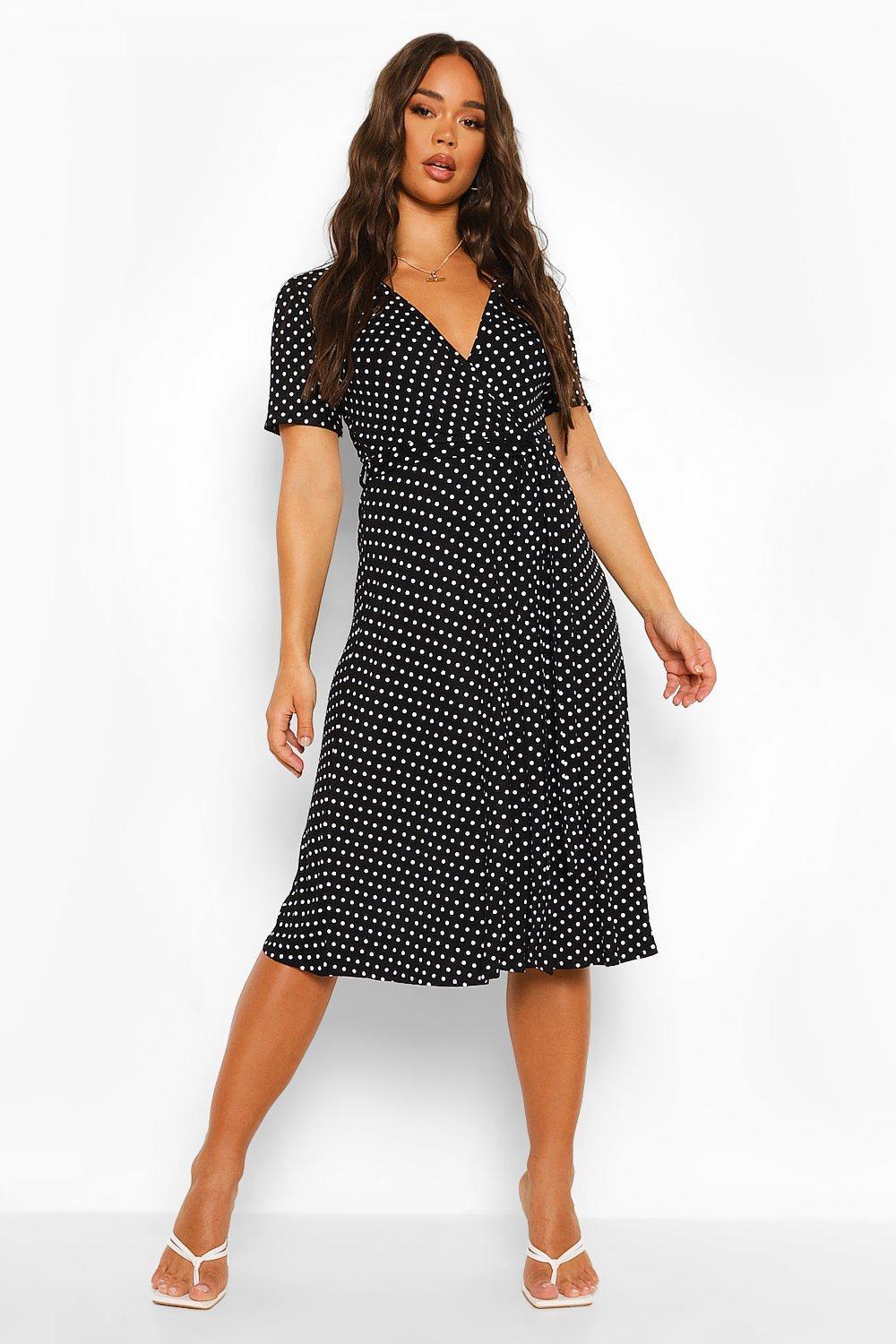 wrap tea dress midi