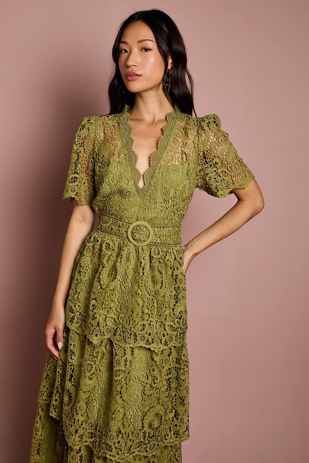 green emerald velvet dress Maureen Light Green Satin High-Neck Draped Maxi Dress  Club L London
