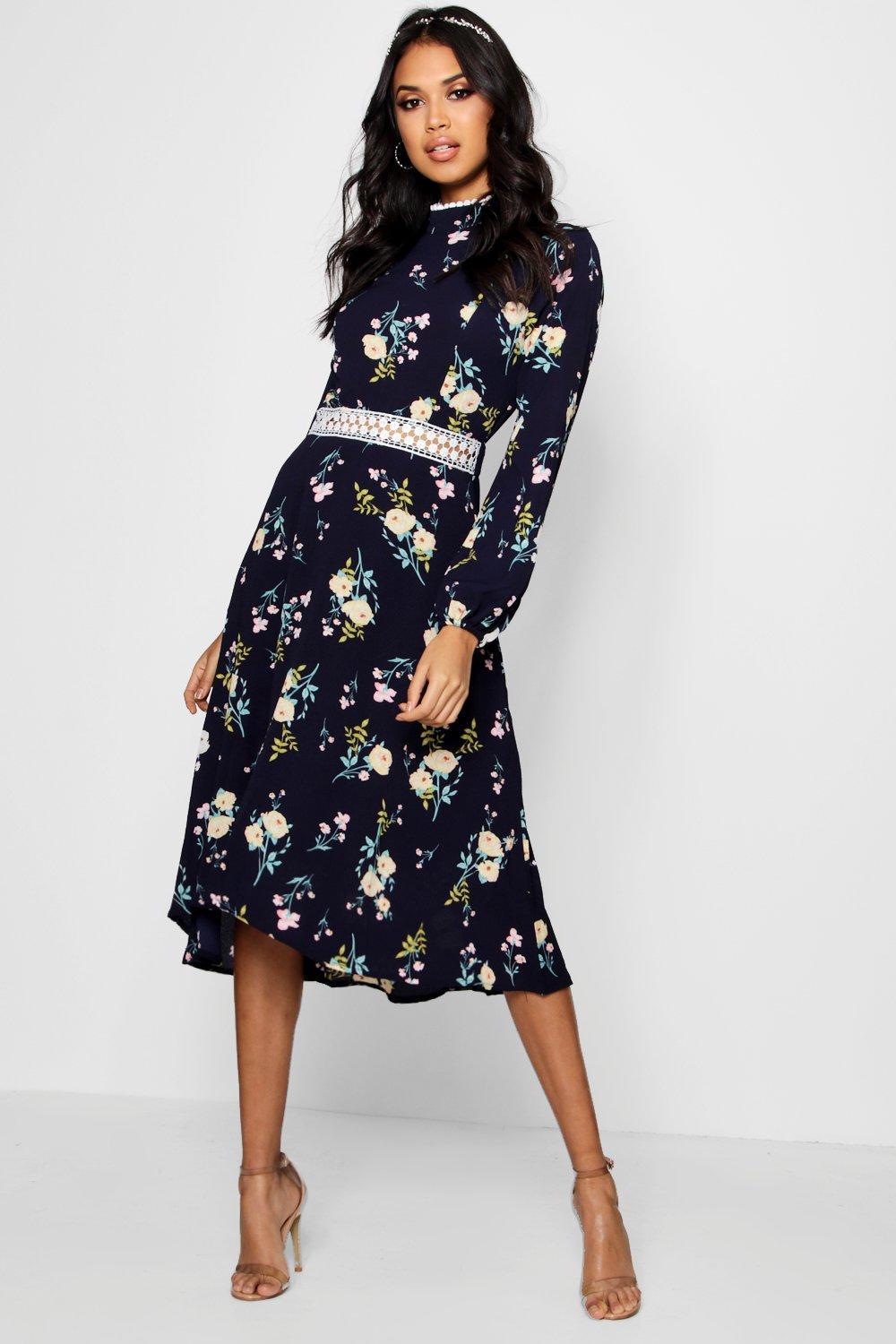 Boohoo Boutique Floral Long Sleeve ...
