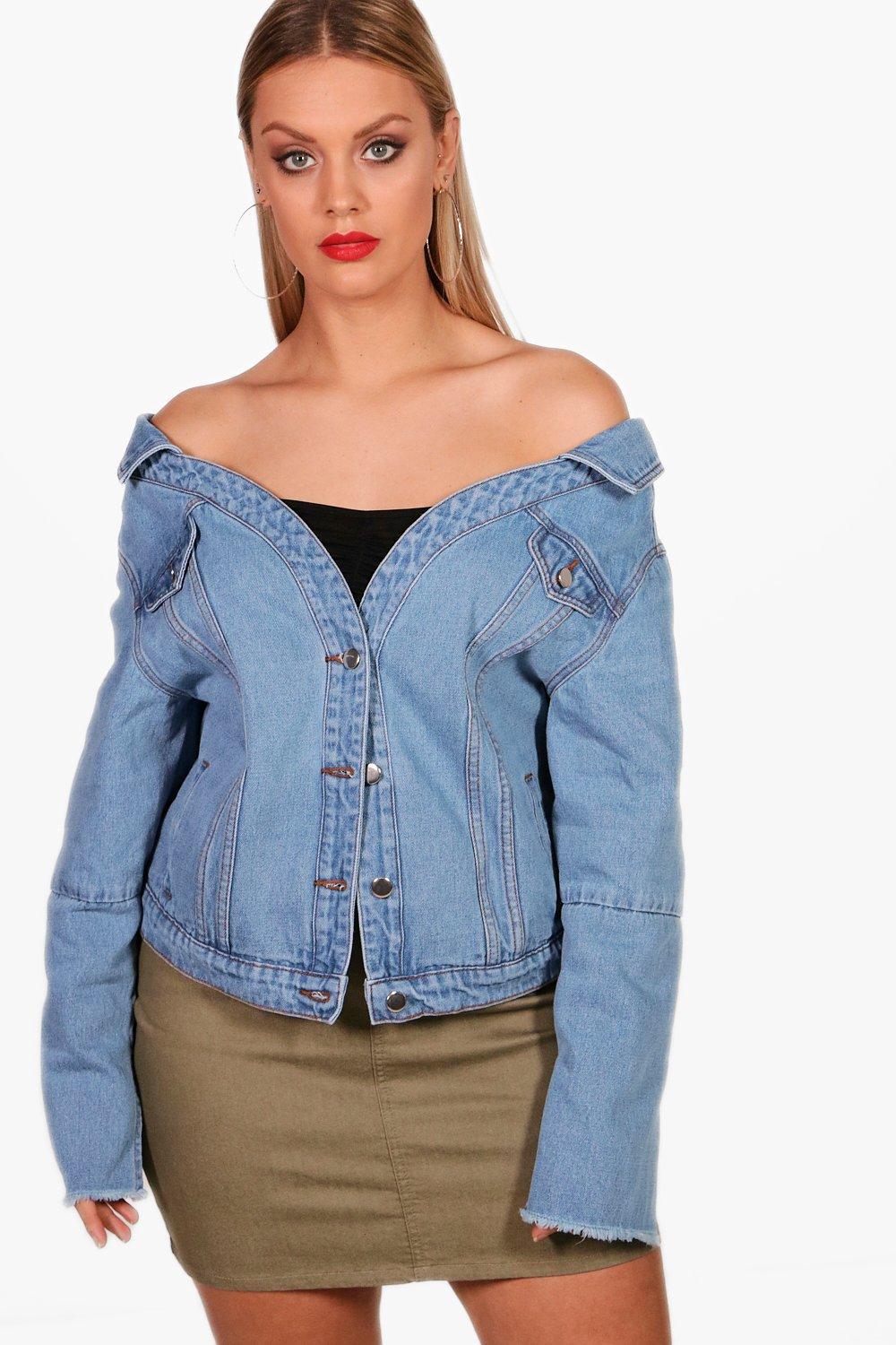 boohoo plus denim jacket