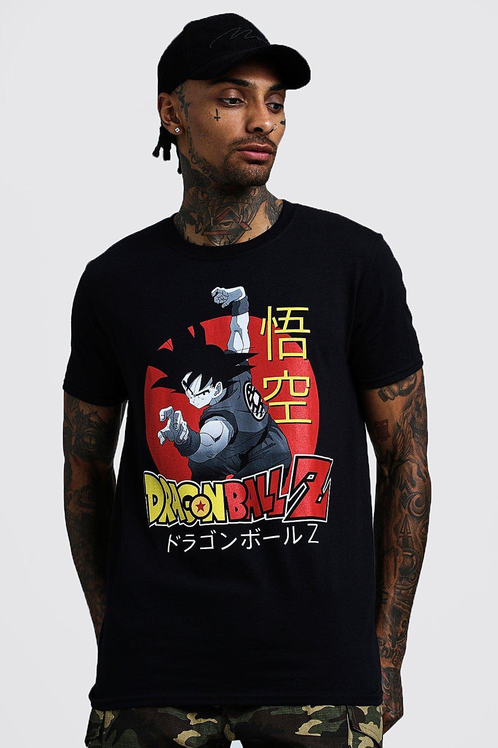 Boohoo Denim Dragon Ball Z License Print T Shirt In Black For Men Lyst