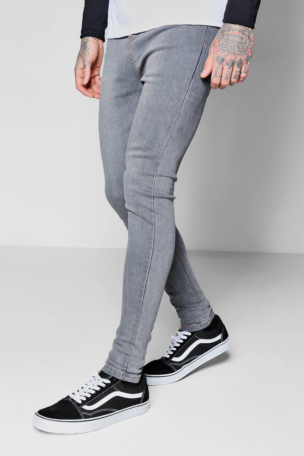 grey spray on skinny jeans mens