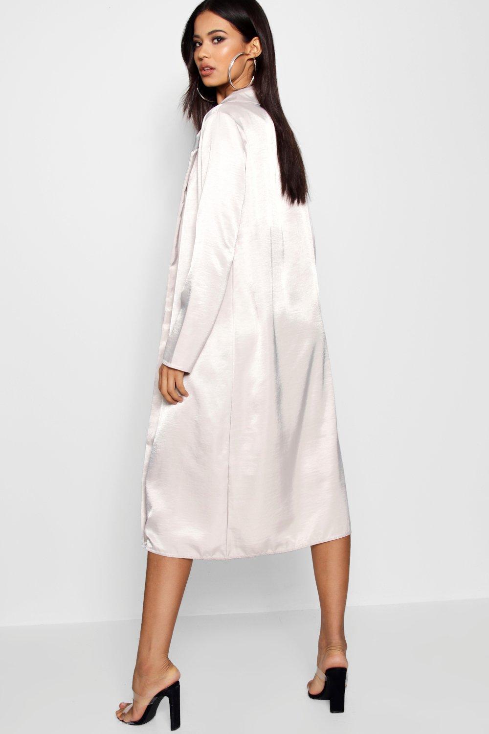 white satin duster