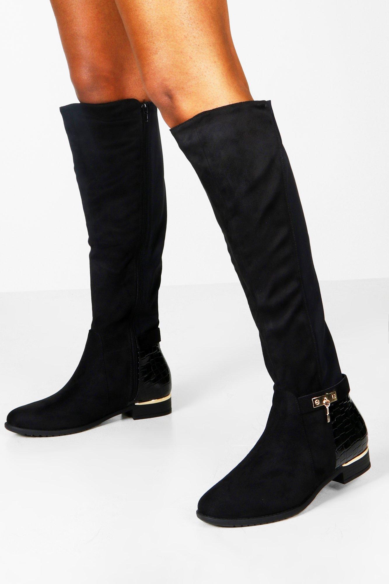 elastic boots knee high