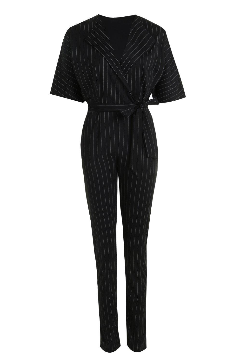 boohoo pinstripe jumpsuit