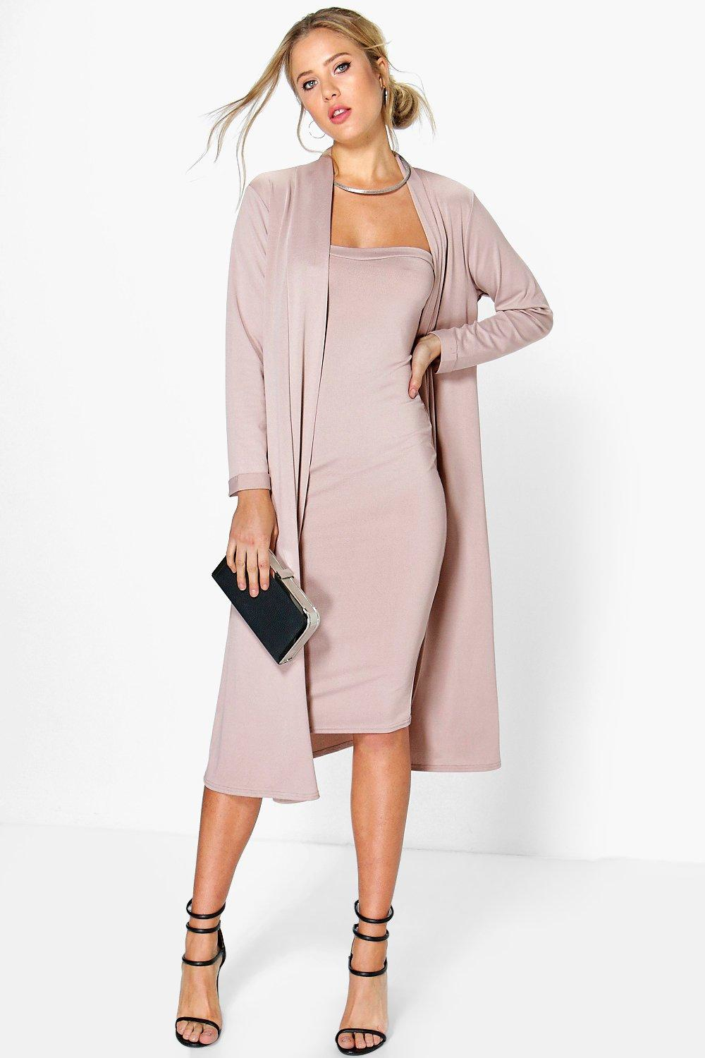 midi dress and duster co ord