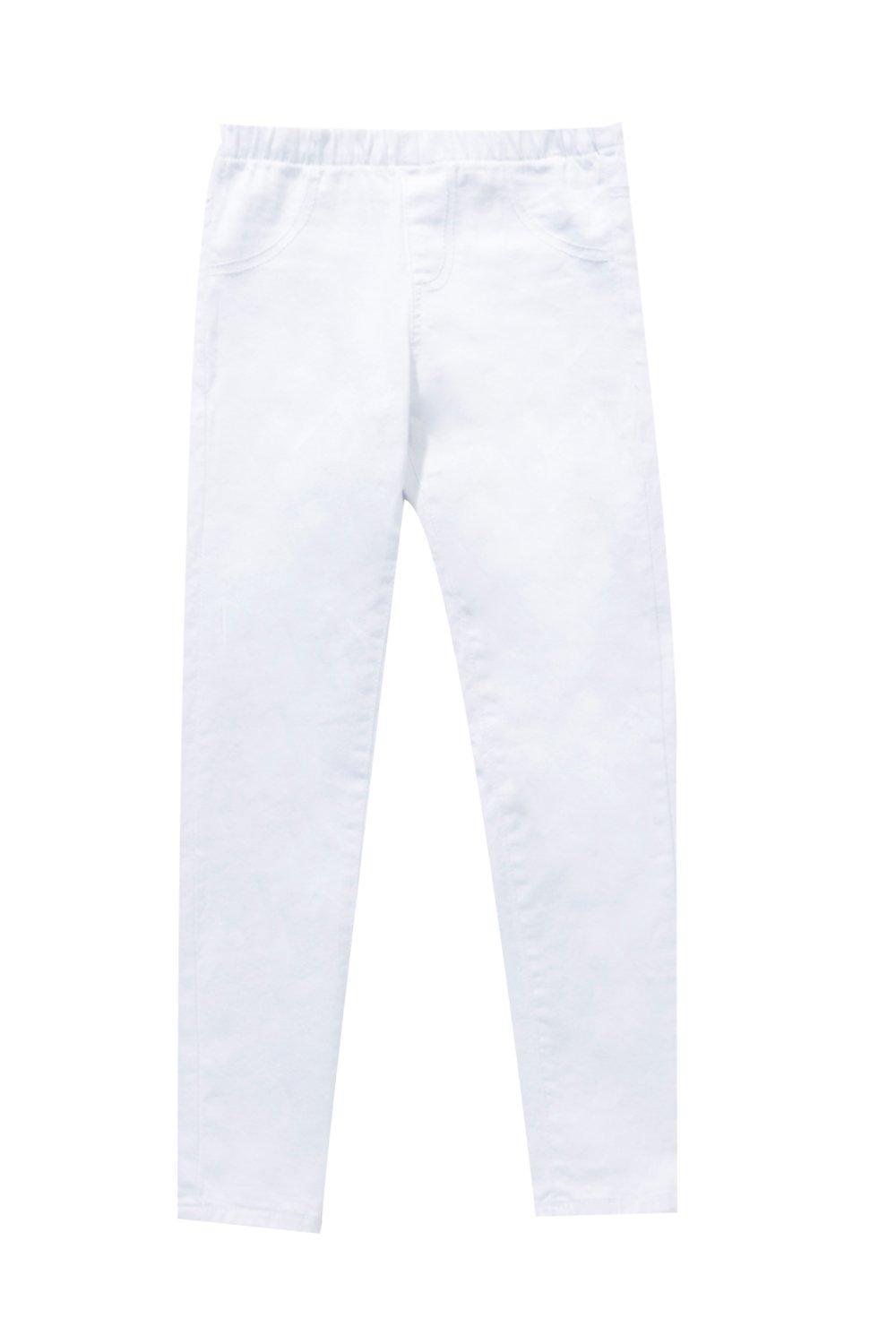 white pull on jeggings