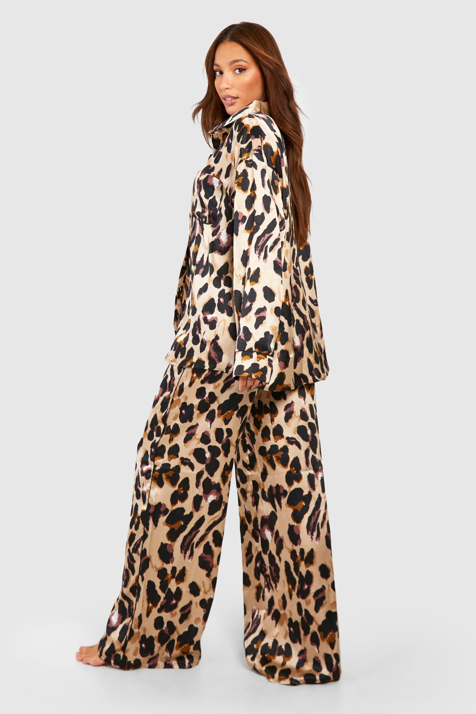 Boohoo leopard print pyjamas cheap